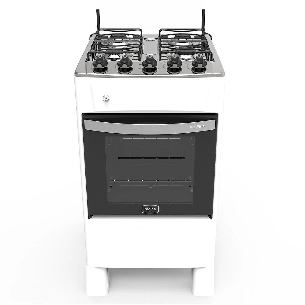 Miniatura Fogão 4 Bocas a Gás Acendimento Automático Realce Bivolt CR209 Branco - 127/220