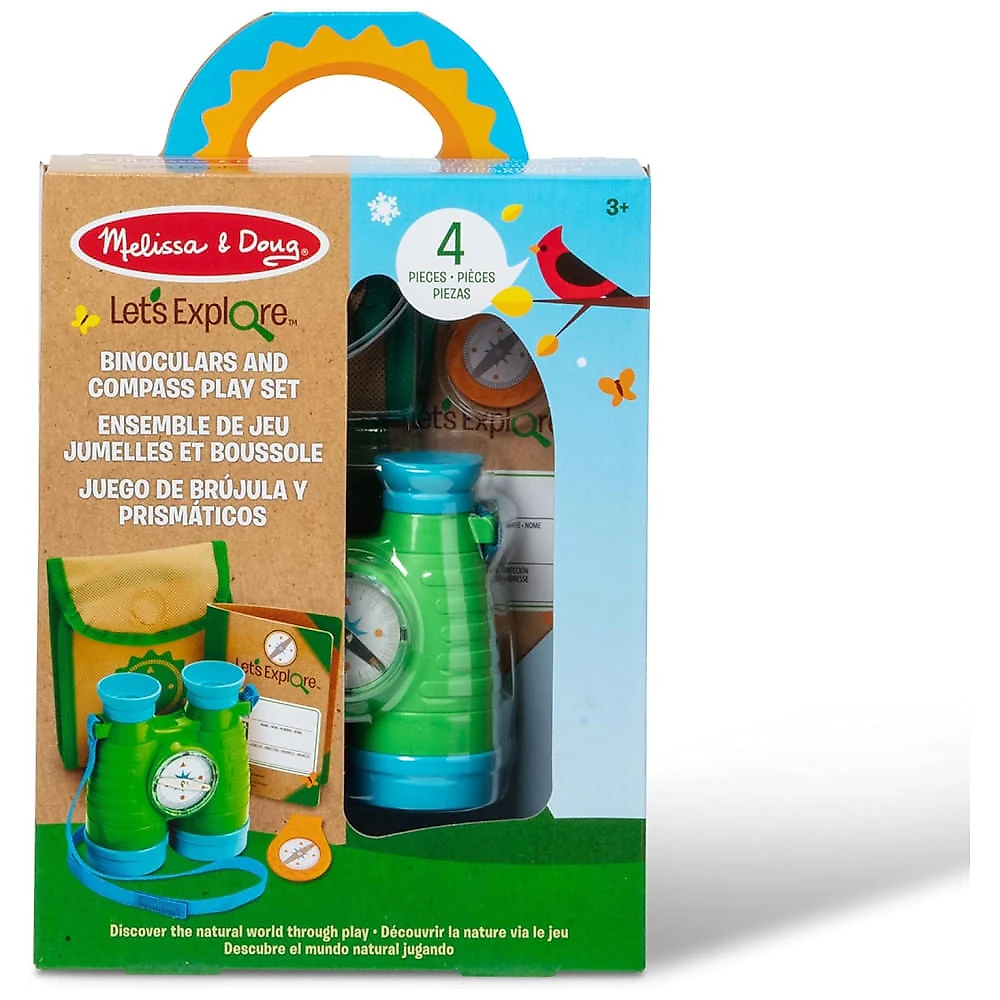 Kit Bússola e Binóculos Infantil para Atividades ao Ar Livre para Crianças Acima de 3 Anos, Melissa & Doug