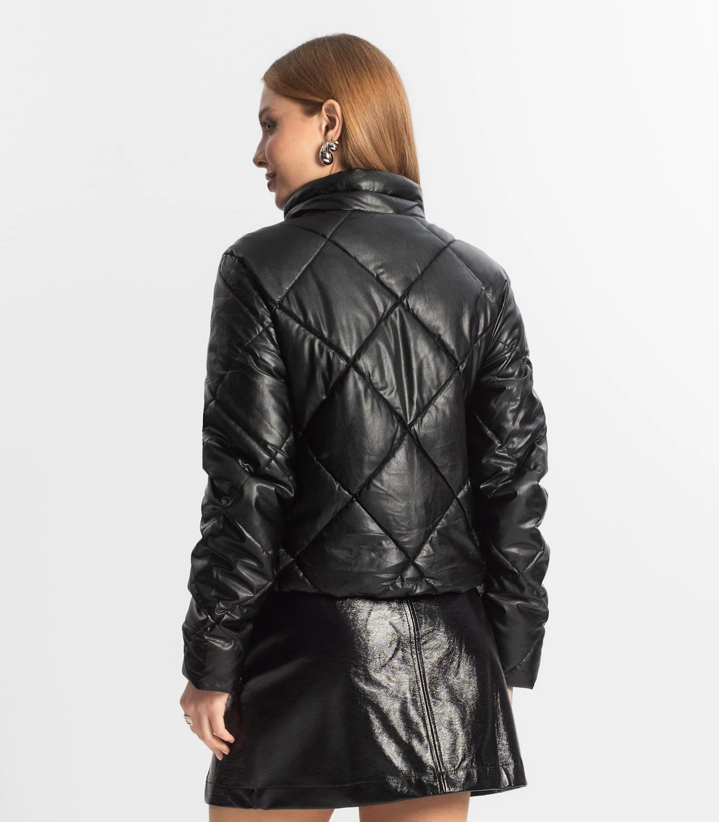 Miniatura Jaqueta Feminina Puffer Forrada Giada Preto G
