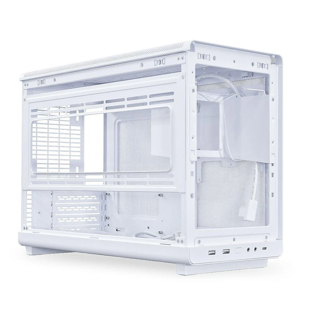 Gabinete Gamer Lian Li A3-mATX Wood Edition, Mini Tower, mATX, Madeira Frontal, Mesh Lateral, Sem FANs, Branco - A3-MATX-WD BRANCO