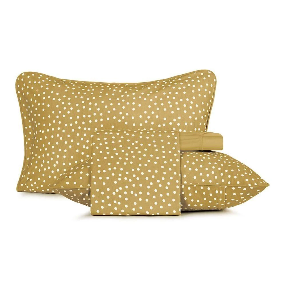 Jogo De Cama King Altenburg 4 Peças Malha Fio Penteado Bits Amarelo