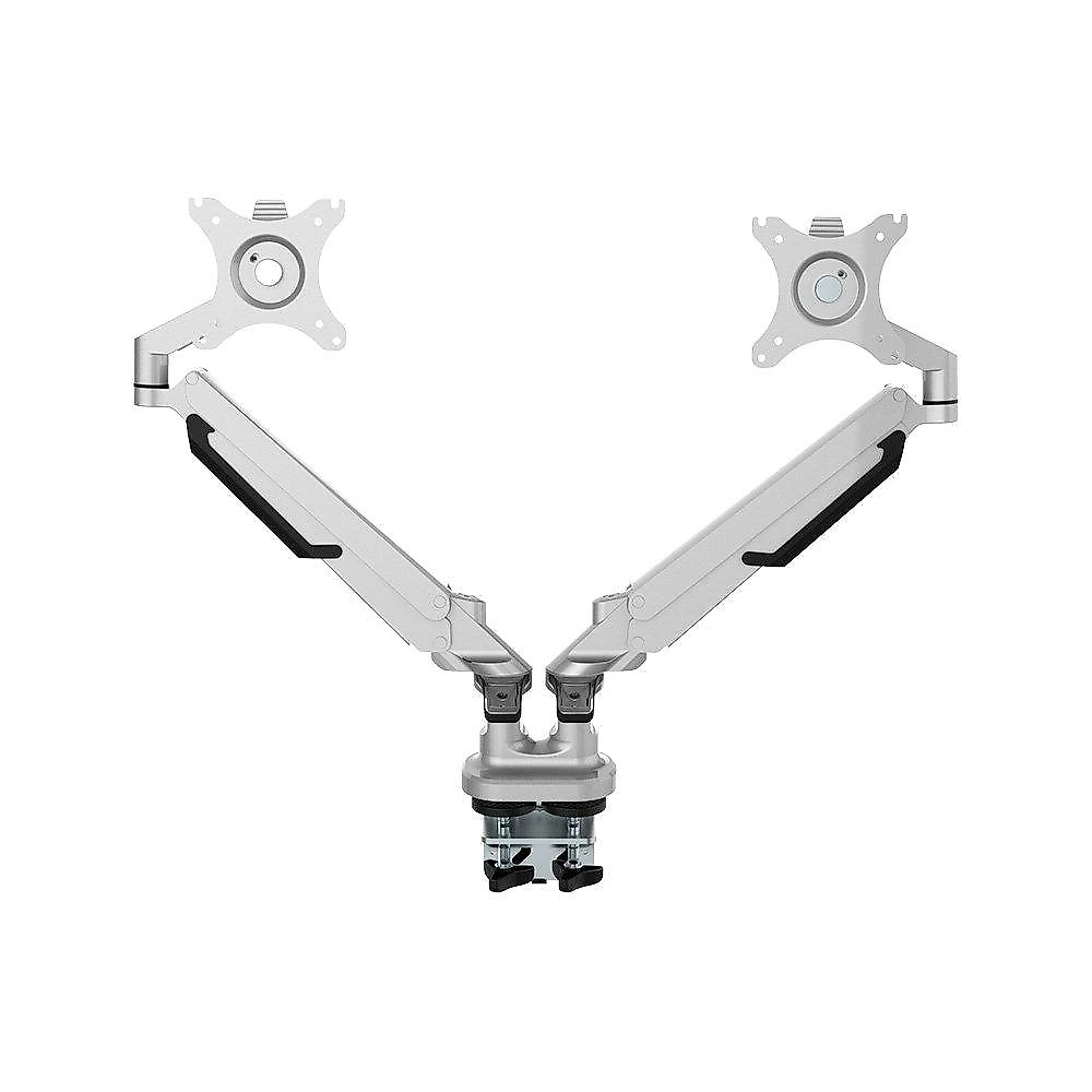 Suporte de Mesa Articulado para 2 Monitores de 17" a 32" FlexiSpot MA8D2, Ajustes com Pistão a Gás, VESA, Branco - MA8D2W