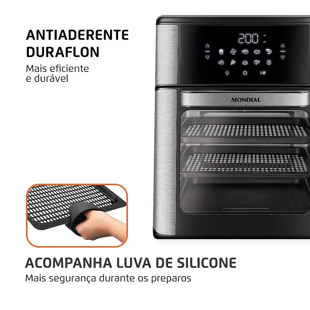 Fritadeira Air Fryer Oven 12L Mondial AFON-12L-BI 127V 127V