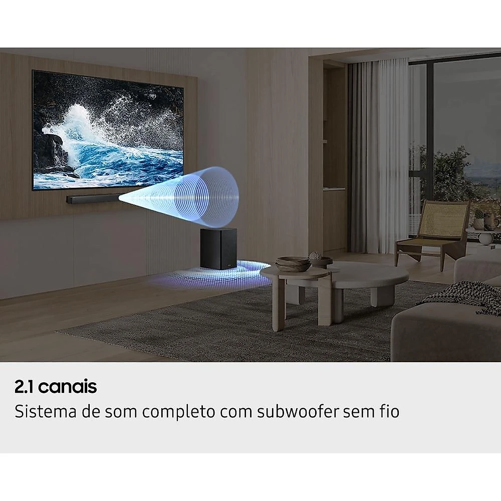 Soundbar Samsung Série B HW-B450F 2.1 canais Subwoofer - 2025
