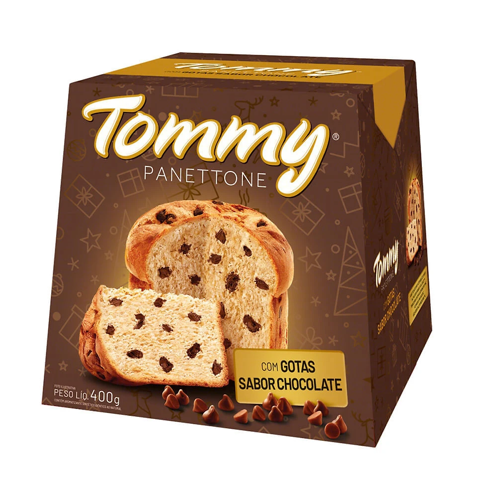 Panettone Tommy Gotas Chocolate com 400g