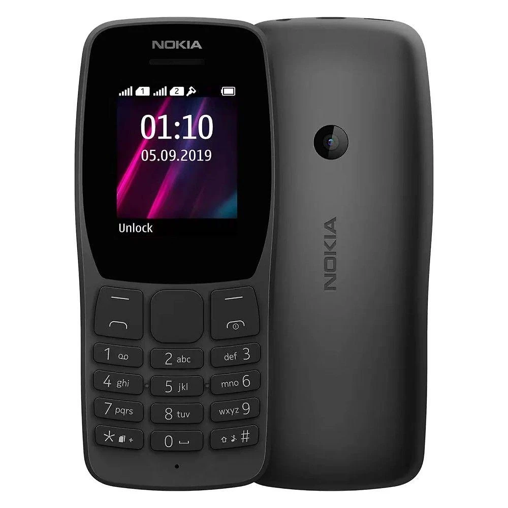 Celular Nokia 110 TA-1192 Dual Sim 32GB Tela 1.7 com Bluetooth e Radio Fm Preto