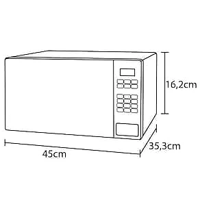 Forno de Micro-ondas Philco PMO23EB com Menu FIT 20 Litros - Branco e Prata 110V