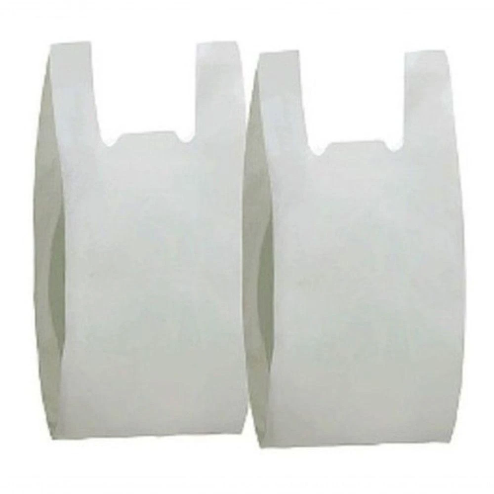 Sacola Plástica Reciclada Reforçada 30x40 para Transporte de Compras Branco Higipack