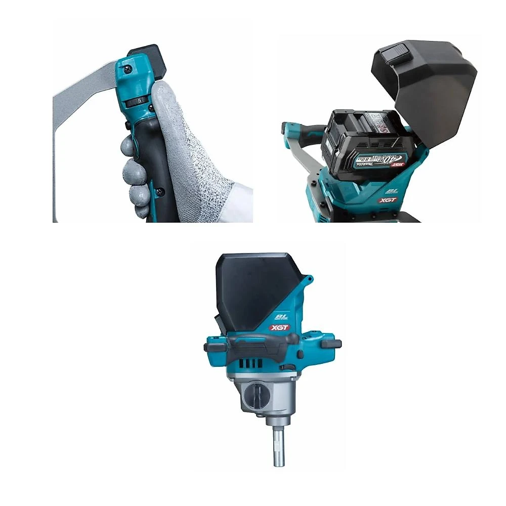 Misturador de massa tinta argamassa com 1 bateria carregador haste lâmina ut001gm101 makita