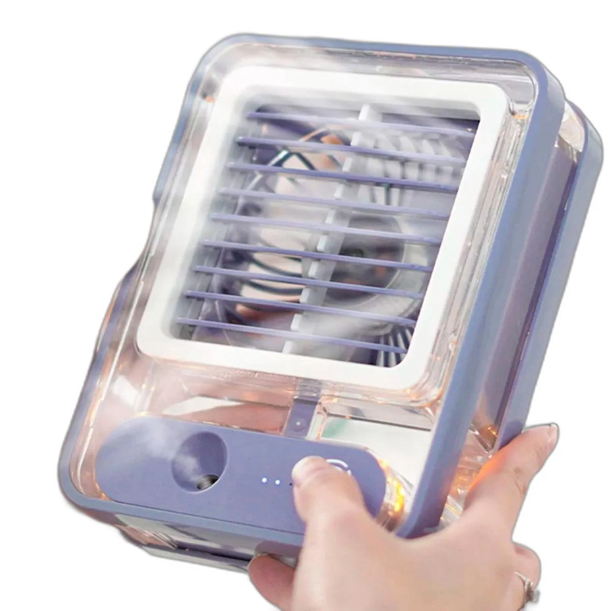 Mini Ventilador Névoa Água USB Portátil 3 Velocidades