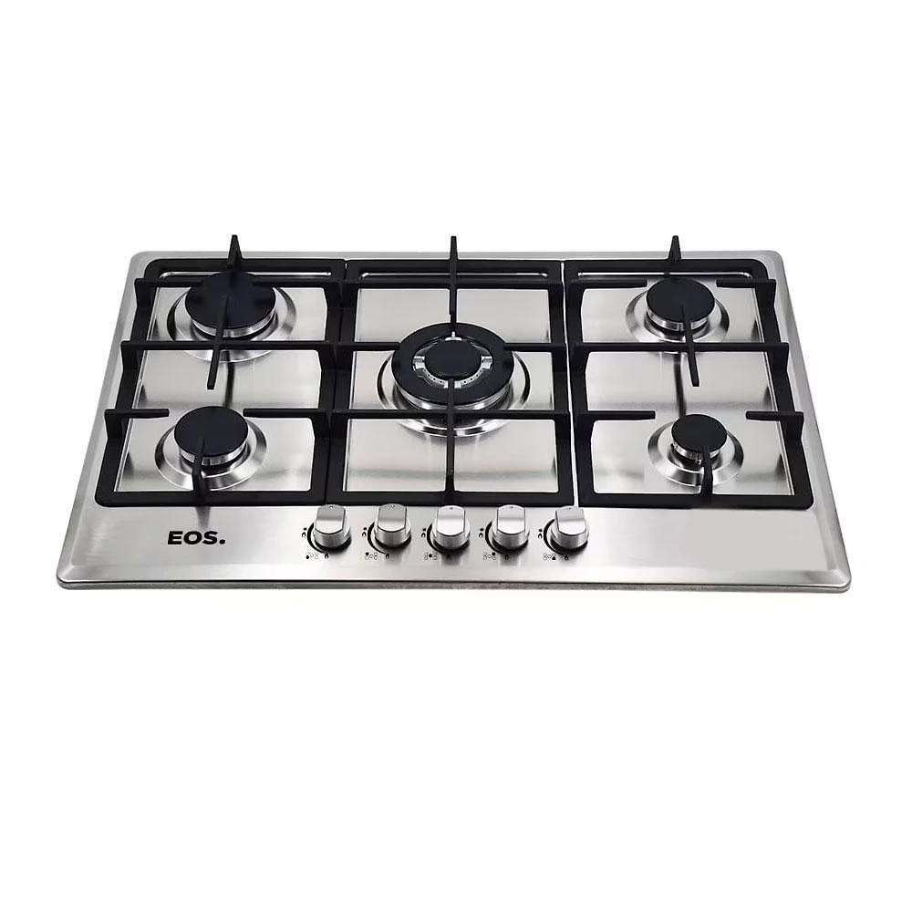 Fogão Cooktop Inox A Gás 5 Bocas 1 Dupla Ecg05 Bivolt - Eos B163916 Bivolt