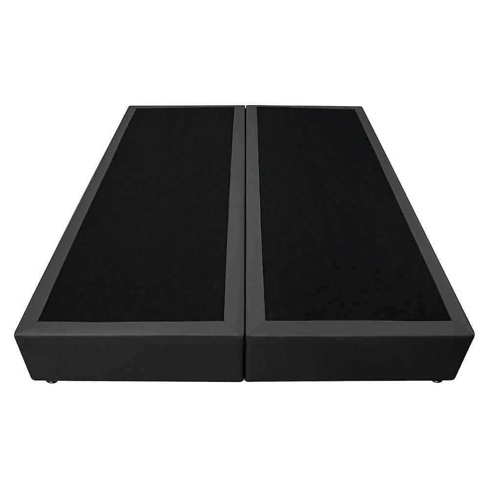 Base Box Para Cama Casal King 192x203cm Bipartido Liz S05 Sintético Preto - Mpozenato