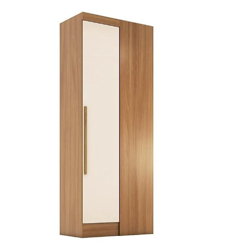 Quarto de Casal Completo 5 Peças 6 Portas 4 Gavetas com Maleiro Smart Plus Cinamomo/Off White