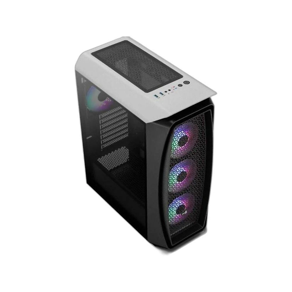 Gabinete Gamer Mid Tower Aero One Frost Vidro Temperado RGB Branco Aerocool com 4 Fans
