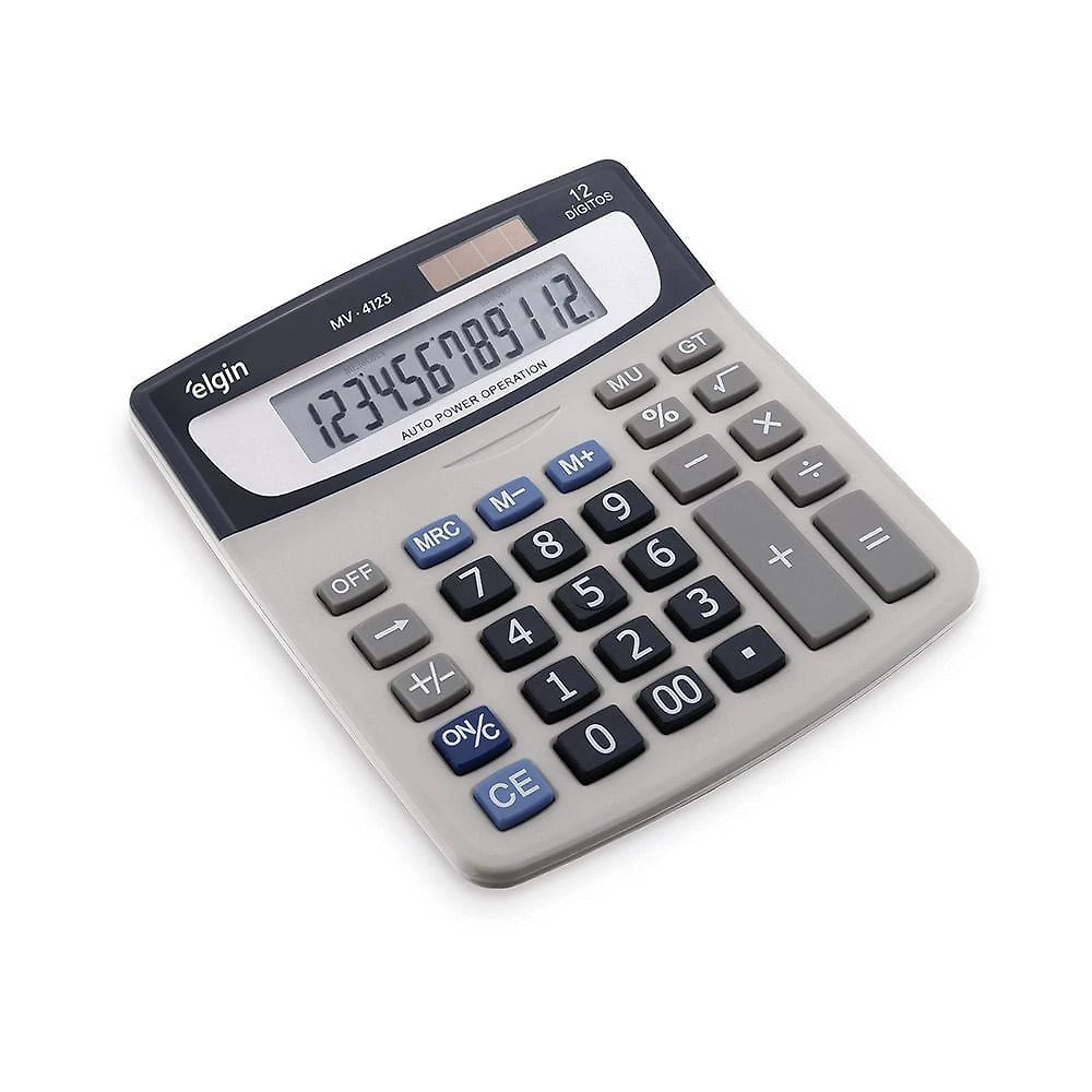 Calculadora De Mesa 4123 12 Dígitos Raíz Quadrada LCD