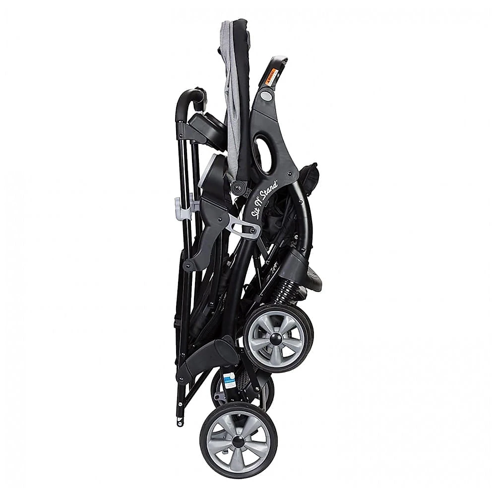 Carrinho Baby Trend Sit N Stand Ultra Duplo Cinza-Neblina 2 Crianças Até 22,7 kg