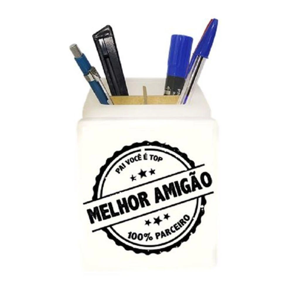 Organizador de Mesa Iluminado Pai Você É Top com LED Polietileno com 3 Pilhas LR44 Inclusas
