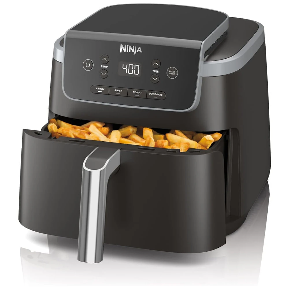 Air Fryer Pro 4 em 1 com Air Crisp de 4,66L Frite, Asse, Reaqueça e Desidrate 110V 1750W, Ninja AF141, Preta