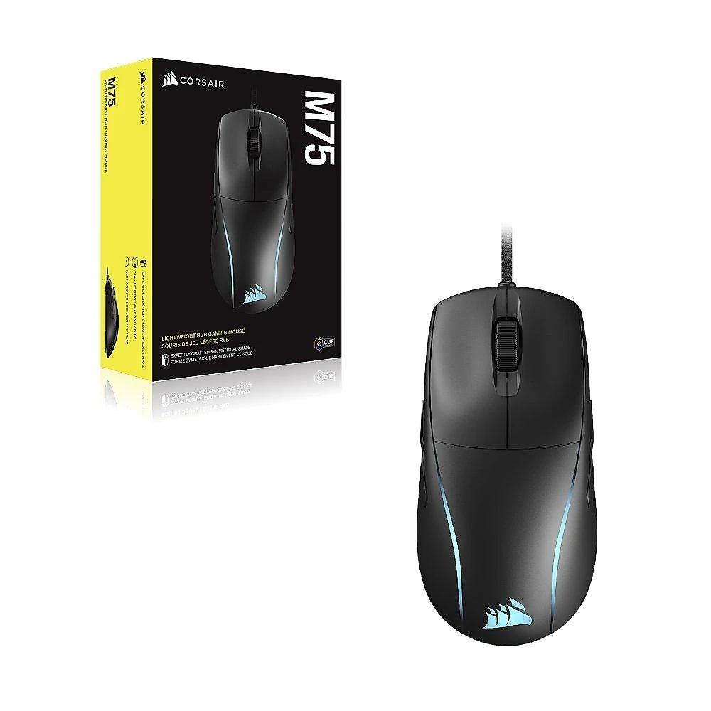 Mouse Gamer CORSAIR M75, RGB, 26000 DPI, Óptico, Preto - CH-930D010-NA