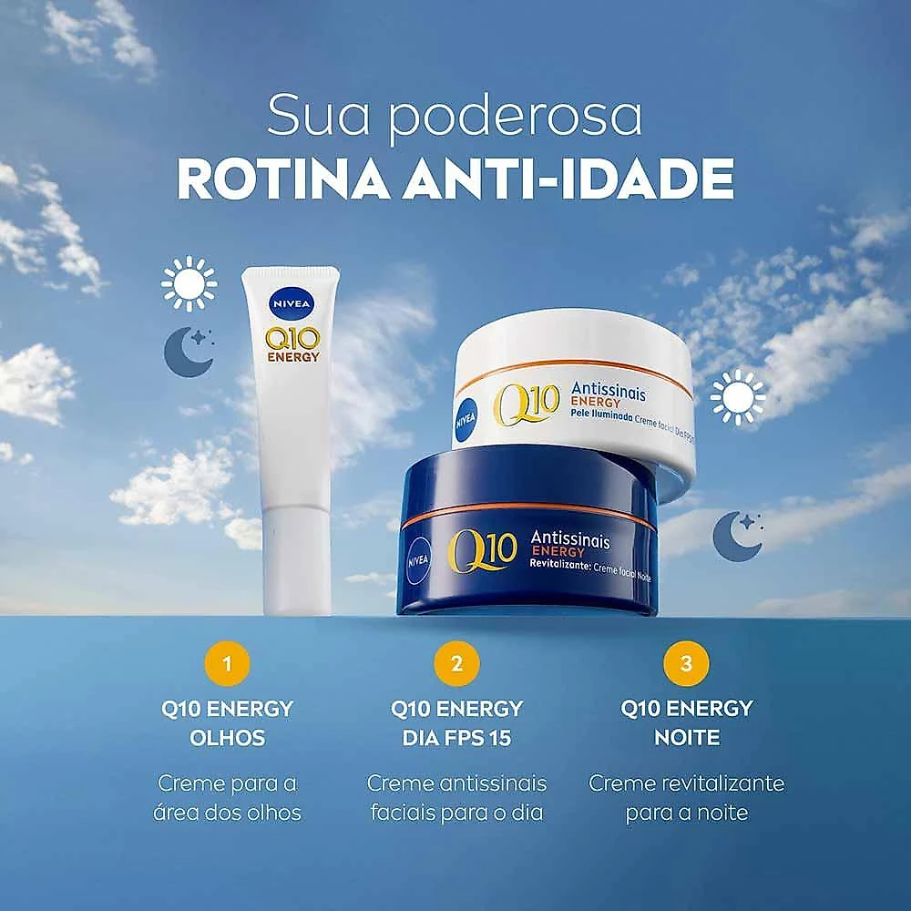 Nivea creme facial antissinais q10 energy noite 50g