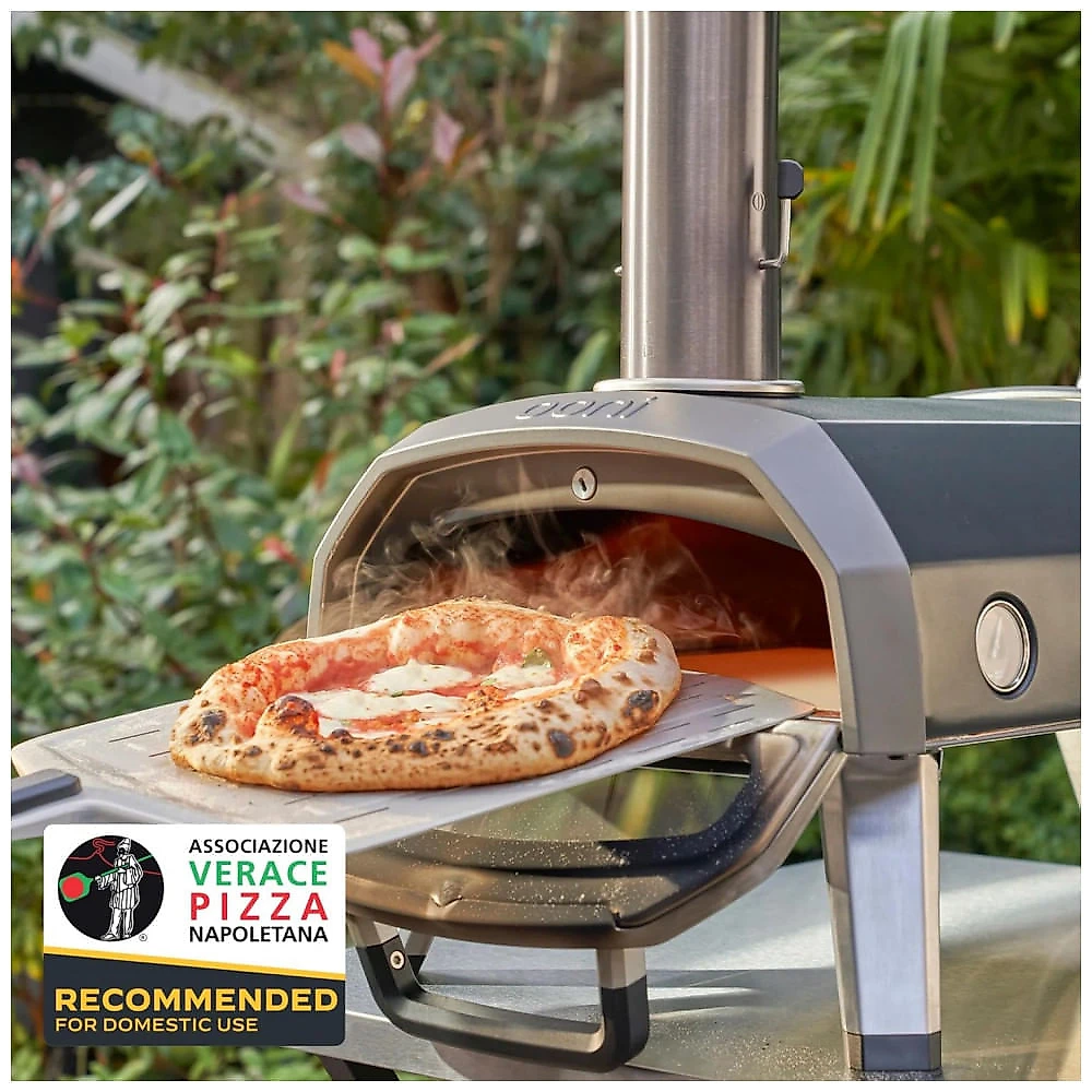 Forno de Pizza Ooni Karu 2 Multicombustível 12" Lenha, Carvão e Gás Portátil Pedra Refratária 500°C Externo + Pá de Pizza