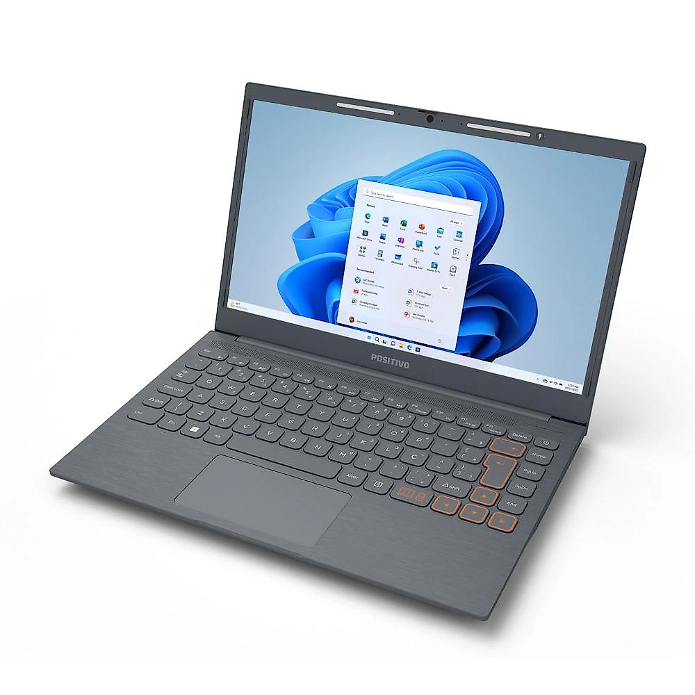 Notebook 14,1" HD Positivo Vision C14 C4128A Windows 11 Intel Celeron Memória 128GB eMMc 4GB RAM Cinza Cinza