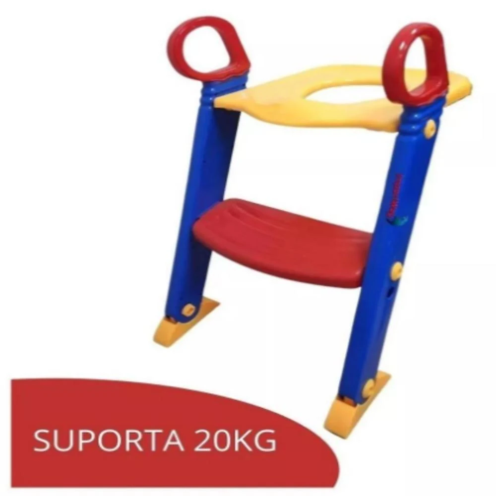 Assento Infantil Redutor com Escada Dobrável para Desfralde Seguro Estrutura Estável Branco Yeet