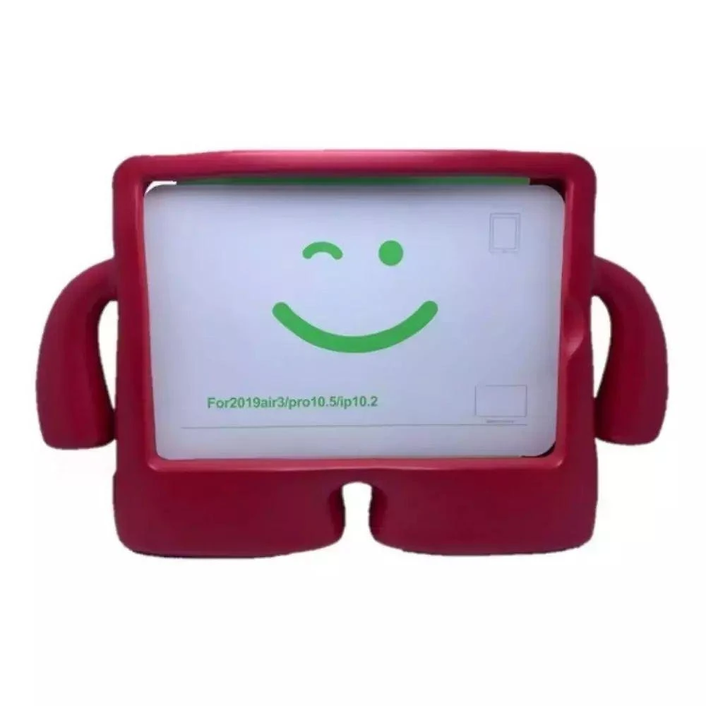 Capa Infantil Bracinho Compatível Para Ipad Mini 1/2/3/4 Vermelho,anti Imapcto,eva, Emborrachada, Leve