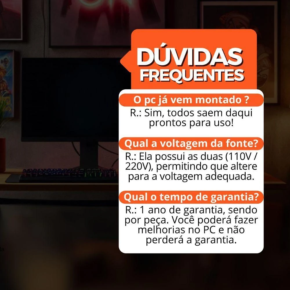 Miniatura Pc Gamer Amd Ryzen 5 4600g, 16gb Ram, Placa De Video Radeon Vega 7, Ssd 480gb, Fonte 550w + Kit Gamer Completo