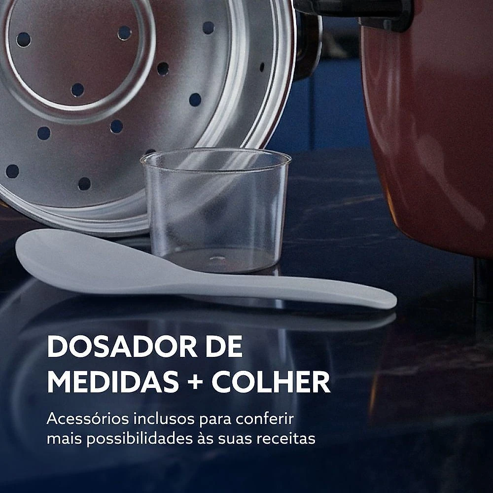 Panela Elétrica De Arroz 1L Oster Bordô 220V