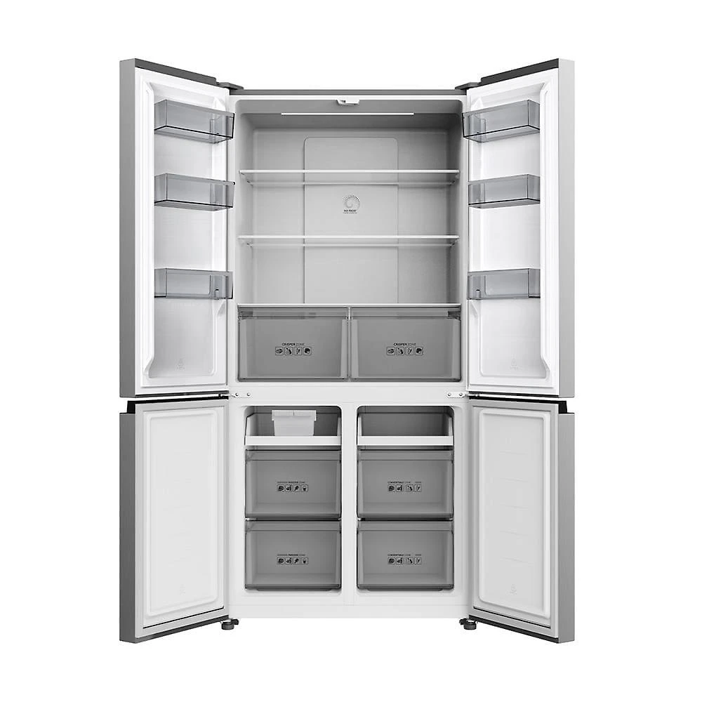 Geladeira tcl multidoor c589cdn1 frost free, twin eco inverter, multi-zone, painel digital com 4 portas inox - 589l