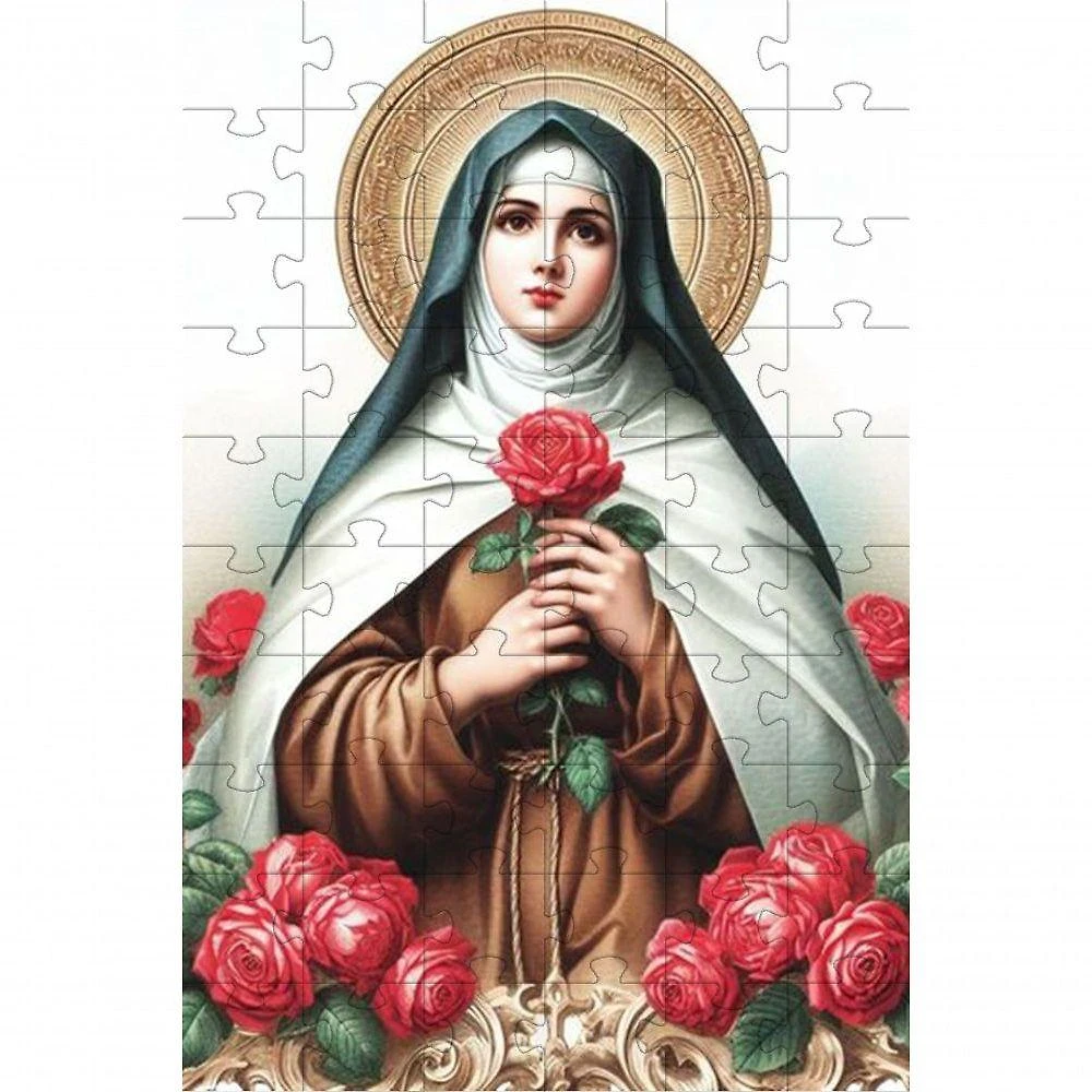 Quebra-cabeça Religiosas de Deus Santa Terezinha do Menino Jesus 300 Peças Exercita Memória Coleção