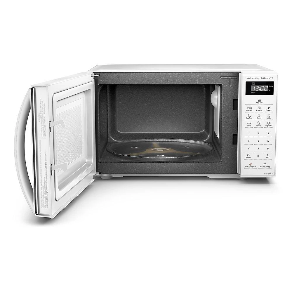 Miniatura Micro-ondas Panasonic Tecnologia Antibactéria Ag 21L Branco - NN-ST25LWRU 110V