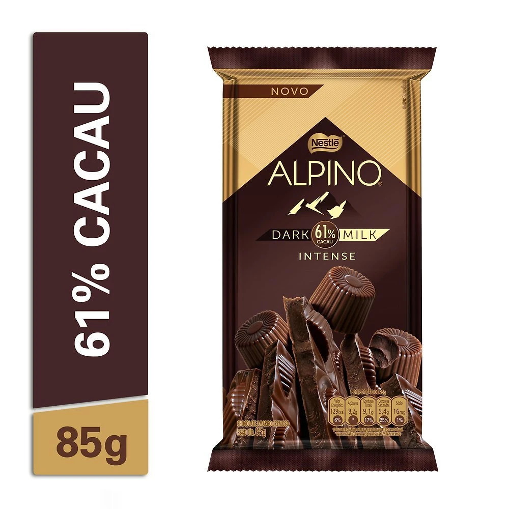 Miniatura Chocolate Dark Milk 61% Alpino 85g