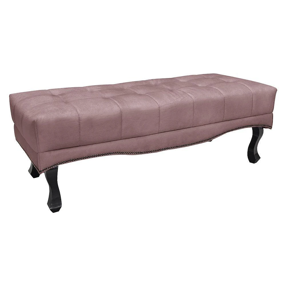 Calçadeira Recamier King 1,95M Vicenza Veludo Cor Lilás