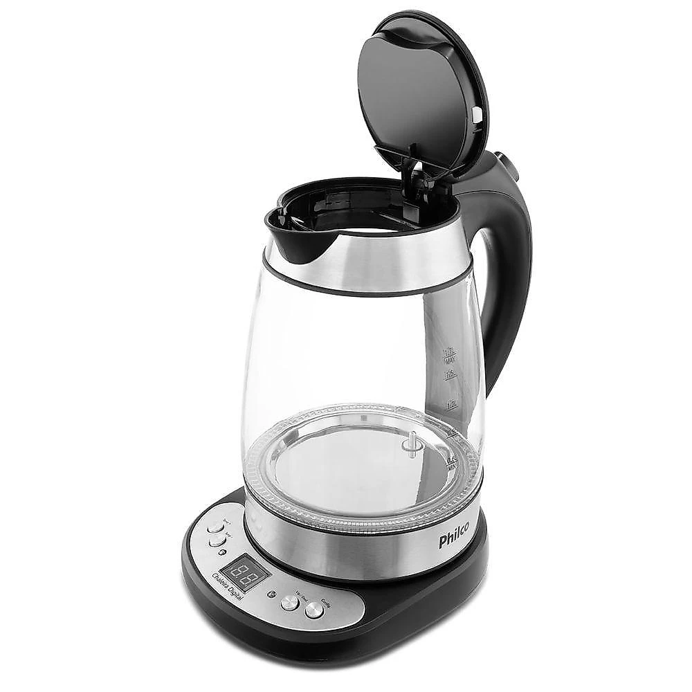 Chaleira Elétrica Philco PCHD 1,7L Digital Glass 110V