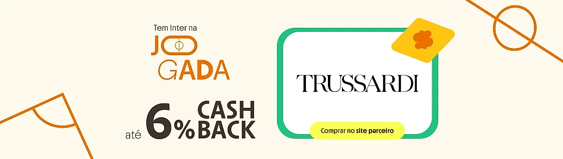 TRUSSARDI COM ATÉ 6% DE CASHBACK