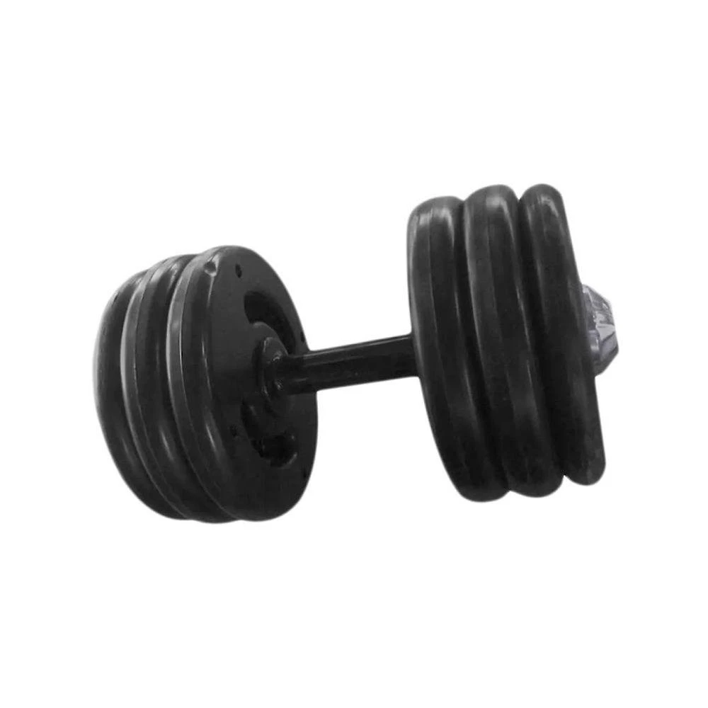 Dumbbell Injetado Pegada Emborrachada 18kg Ferro Fundido Anilhas Fitness