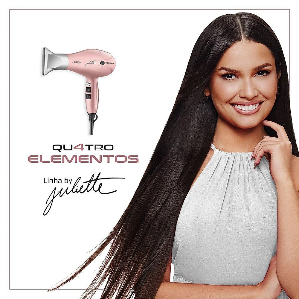 Secador De Cabelo By Juliette Mondial Golden Rose 127V 110V