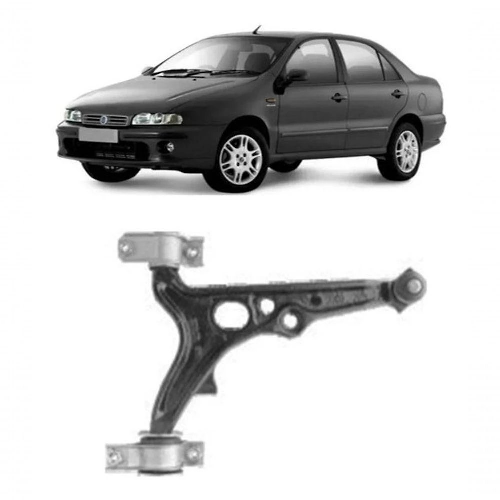 Bandeja de Suspensão Dianteira Esquerda F103 Fiat Marea 1999 a 2006 Preto Amortex