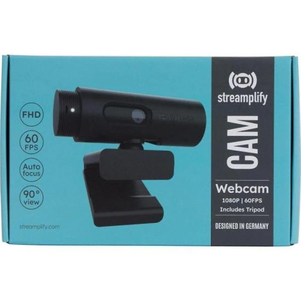 Webcam Full Hd 1080p 60fps Cam Preta Streamplify