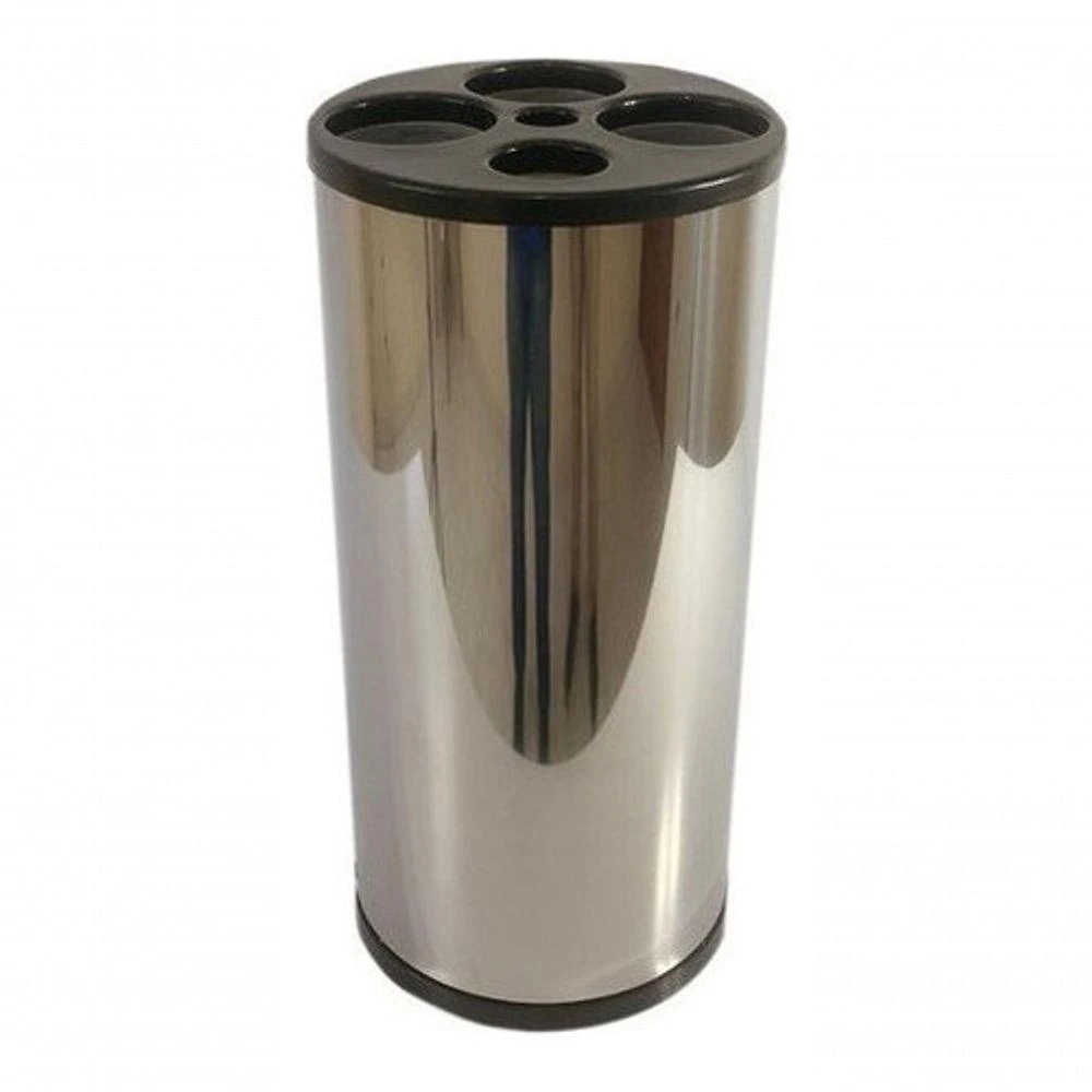 Lixeira Dispensador de Copos em Aço Inox com Tampa Plástica para Ambientes Comerciais Higipack