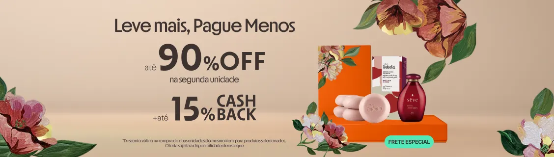Loja Natura com até 15% de cashback