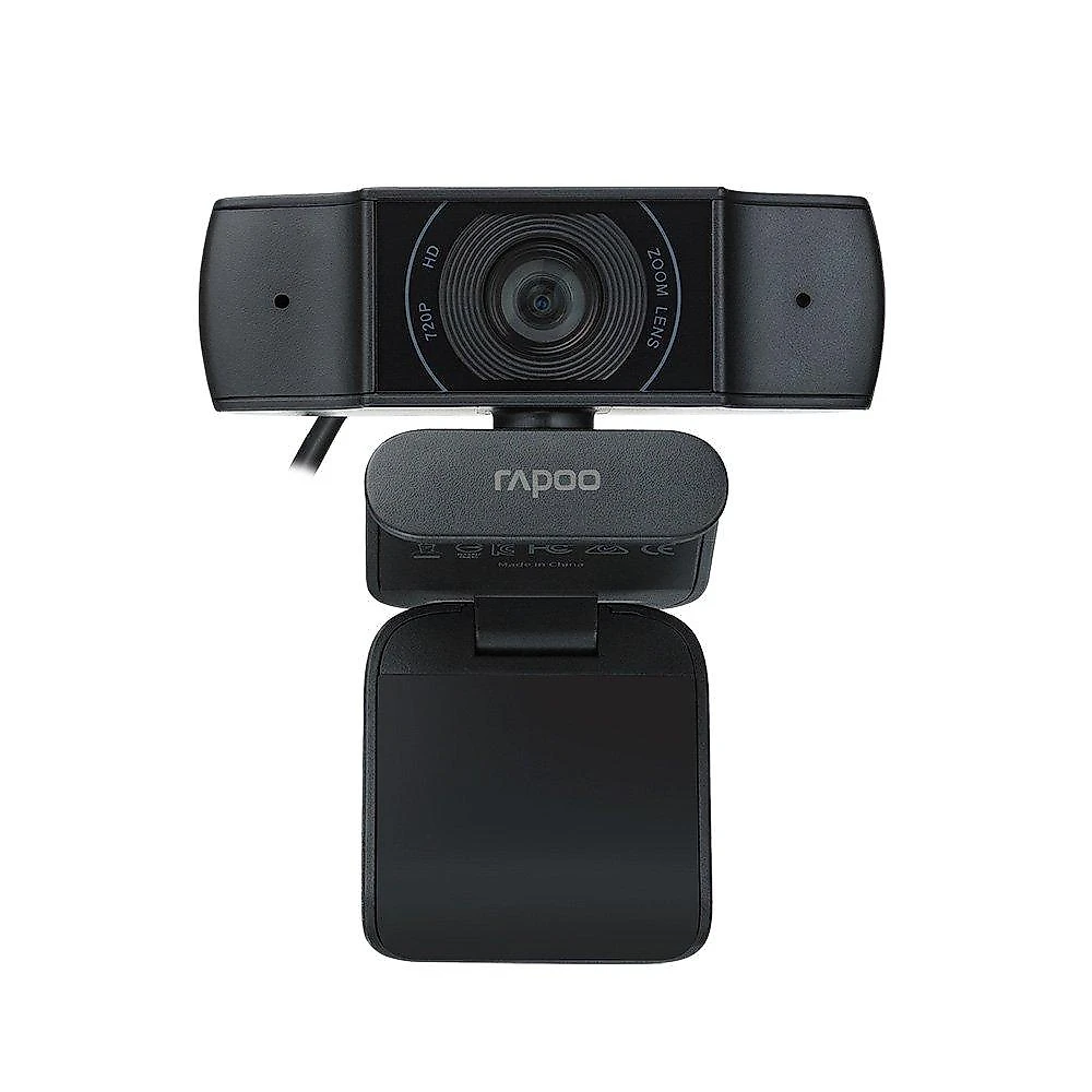 Webcam Rapoo C200 HD 720P, com Autofoco, Microfone com Cancelamento de Ruído, Preto - C200