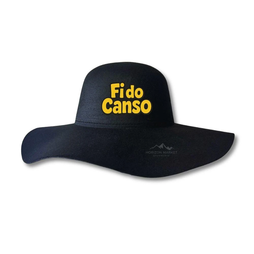 Chapéu OEM Fi do Canso Feltro 100% Poliéster Aba 9 e 5 cm Preto Adulto