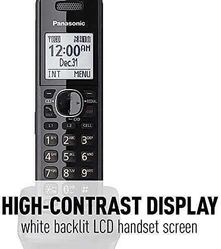 Panasonic Telefone sem Fio, c/ Bluetooth e secretária eletrônica, 3 unidades, preto.