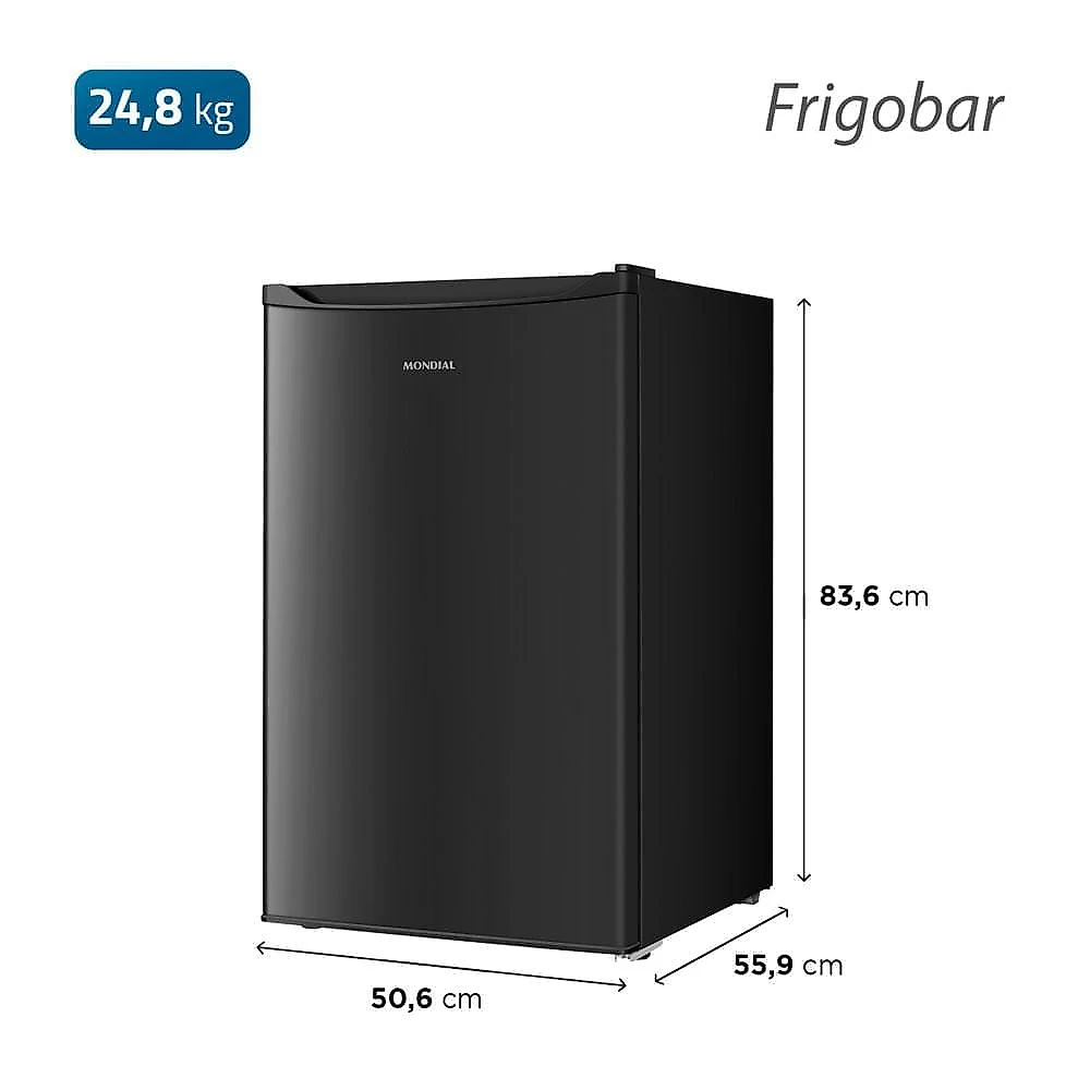 Frigobar 120L Porta Reversível Mondial FGB01B120 Preto 220V 220v