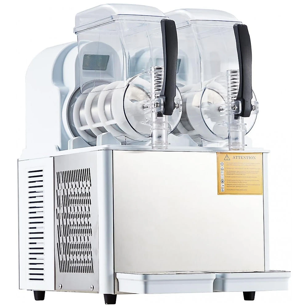 Máquina de Slush Raspadinha ActiveTrail 8L Duplo Tanque Comercial Aço Inox Auto Limpeza 240V