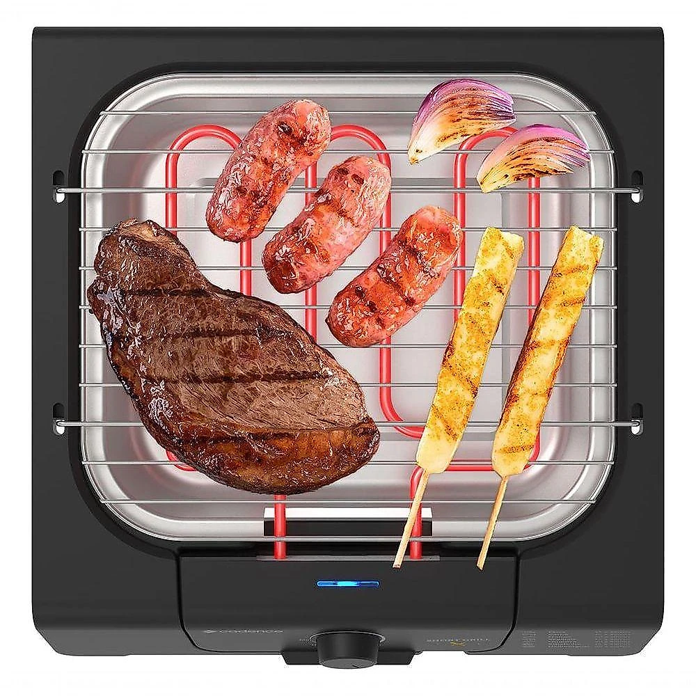 Churrasqueira Elétrica Portátil Short Grill GRL805 1200W Preta Desmontável para Limpeza 110V