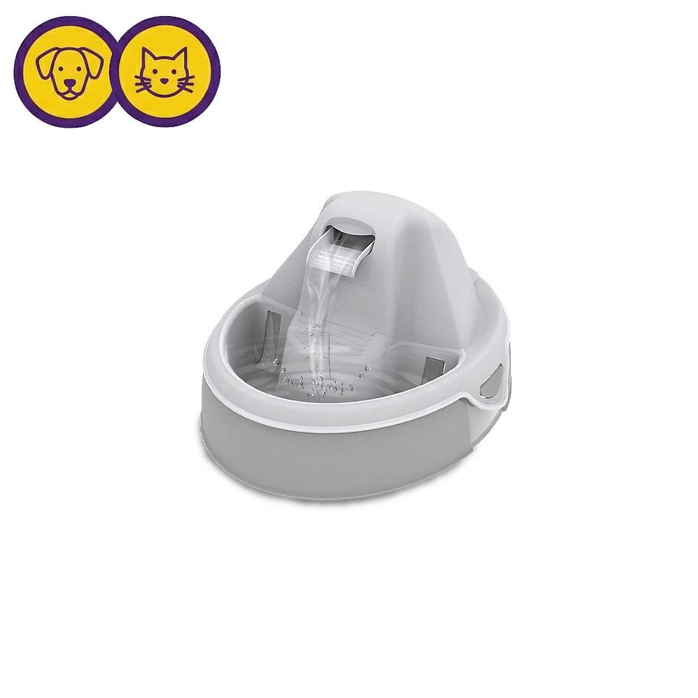 Fonte de Água aqua flow para cães e gatos cinza - amicus